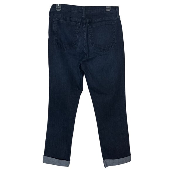 NYDJ Not Your Daughters Size 10 High Rise Jeans Straight Leg Cuff Hem - Picture 8 of 8